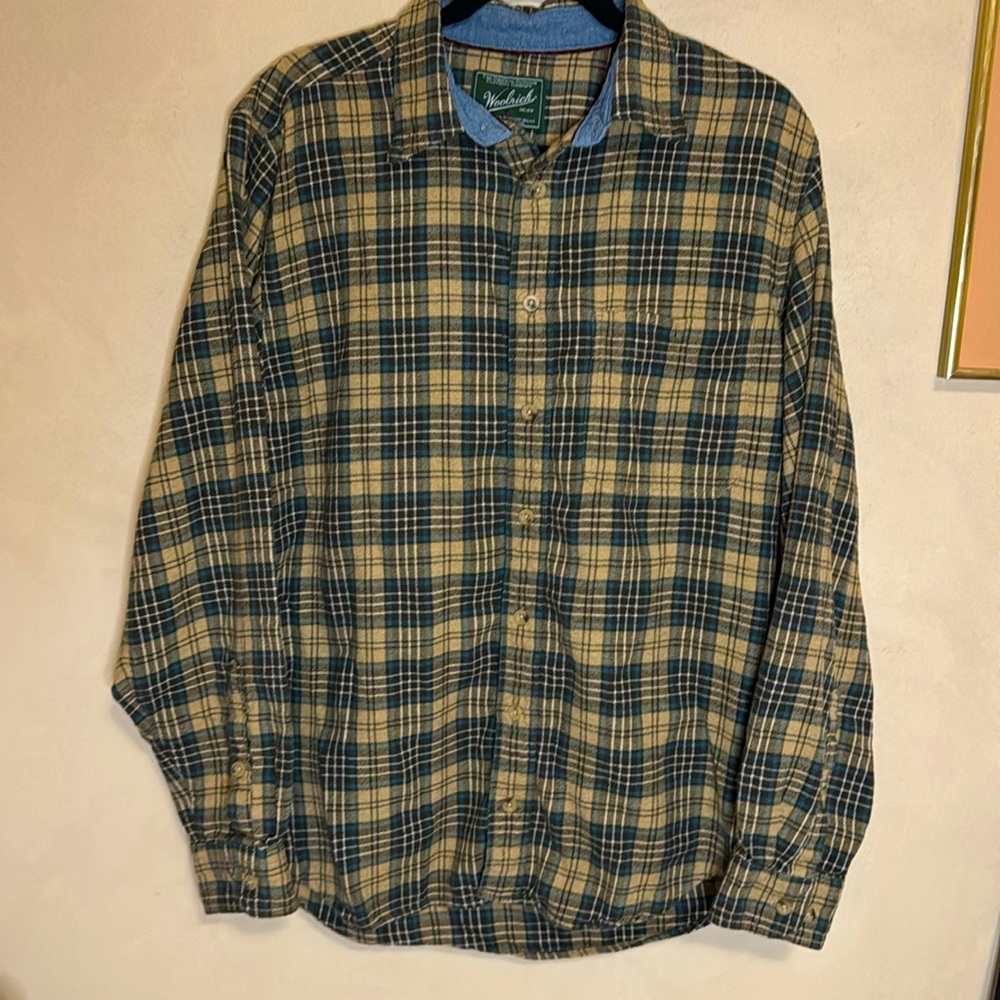 Vintage Woolrich Plaid Cotton Flannel Men’s Medium Long